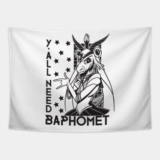 Y'all need baphomet - Funny Anime Style Baphomet Tapestry