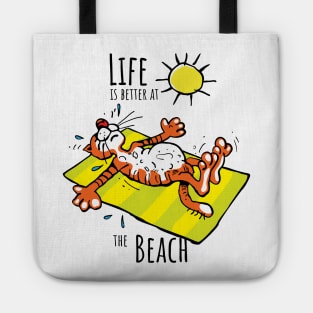 Summer Tiger, Life is Better at the Beach Tote