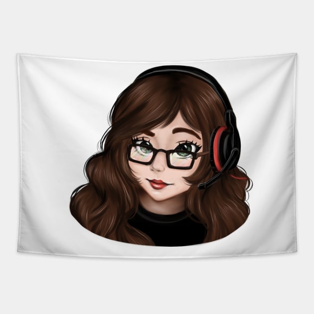 Girl streamer Tapestry by Artles