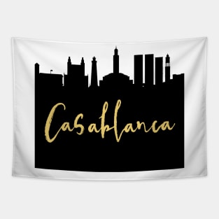 CSABLANCA MOROCCO DESIGNER SILHOUETTE SKYLINE ART Tapestry