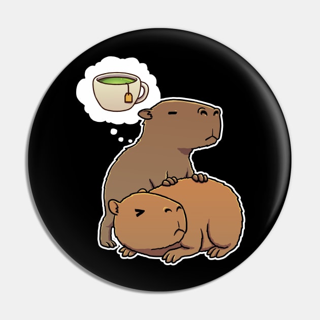 Capybara thirsty for green tea Pin by capydays