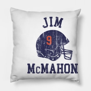 Jim McMahon Chicago Helmet Font Pillow