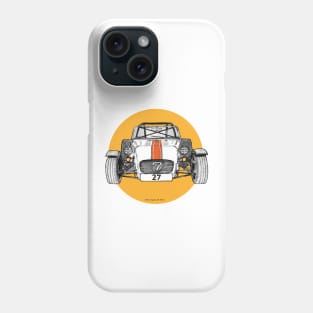 Caterham racing car - front view on circle Phone Case