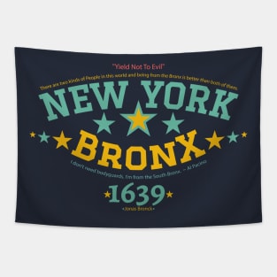 New York Bronx 'Yield to the Evil' Logo Shirt - Urban Streetwear Collection Tapestry