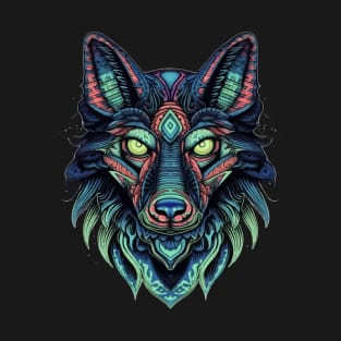 DMT Art Style Wolf T-Shirt