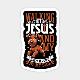 Jesus and dog - Irish Terrier Magnet