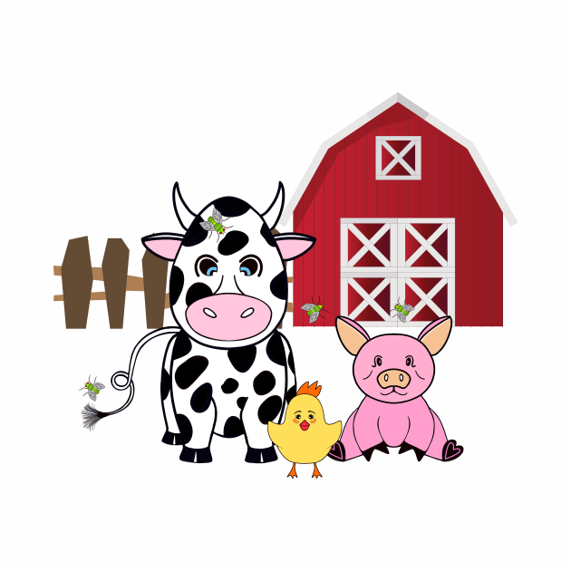 LIFE On The Farm - Cute Farm Animals Art by SartorisArt1