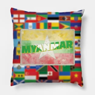 Myanmar Vintage style retro souvenir Pillow