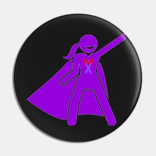 S Witch Woman Superhero Silhouette Pin