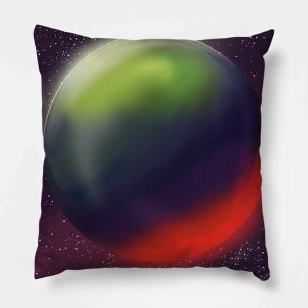 Sci-Fi planet Pillow by nickemporium1