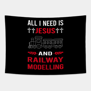 I Need Jesus And Railway Modelling Model Railroading Train Trains Tapestry