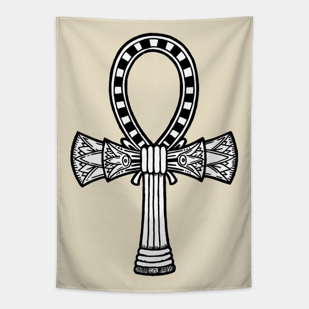 Egyptian Ankh Tapestry by Art By Cleave