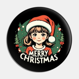 Cute Christmas anime girl Pin