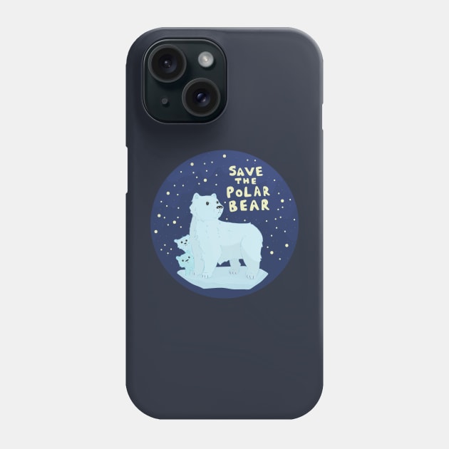 Save the polar bear Phone Case by YipeeKaiYay