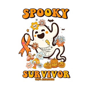 COPD Awareness - spooky survivor ghost retro halloween T-Shirt