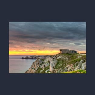 WWII Bunker Landscape at Sunset, France T-Shirt