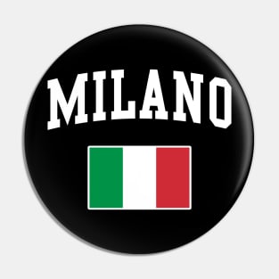 Milano Milan Italy Italiano Italia Italian Flag Pin