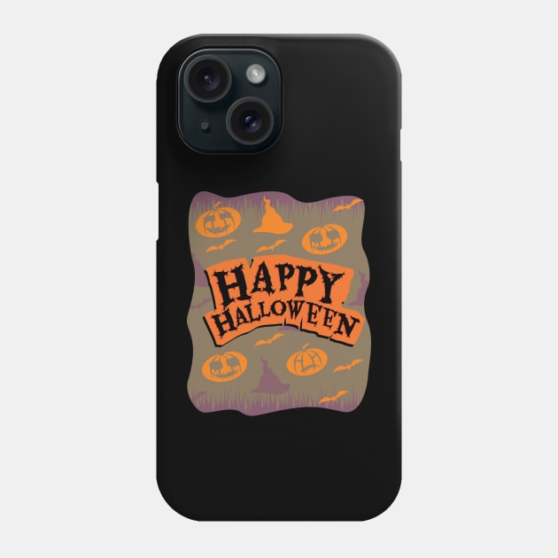 Happy Halloween Jack O Lantern Phone Case by Kylie Paul