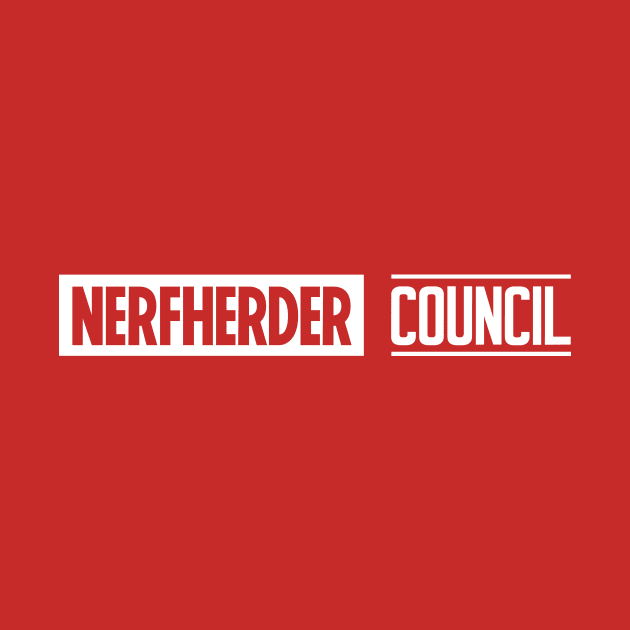 Nerfherder Cinematic Universe logo (white) by NHCpodcast