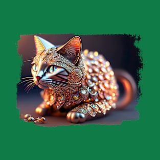 Golden Crystal Cat T-Shirt