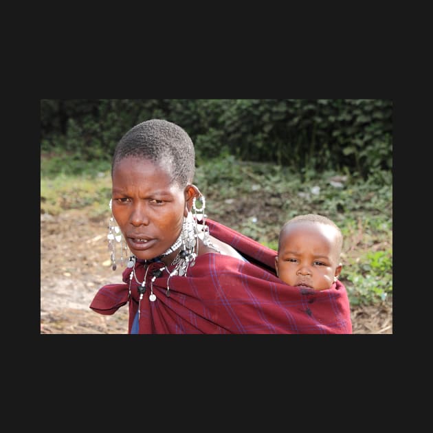 Maasai (or Masai) Mother with Baby, East Africa by Carole-Anne