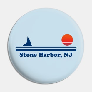 Stone Harbor, NJ - Sailboat Sunrise Pin