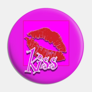 Valentine Kiss Graphic Pin