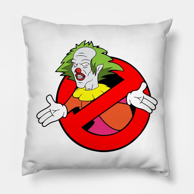 Clown Busters Pillow by geeklyshirts