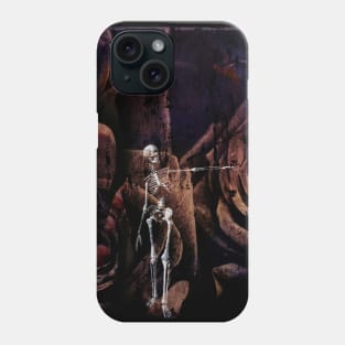 The ticking clock. Grunge Composition Phone Case