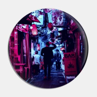 Tokyo Street Neon Synthwave Pin