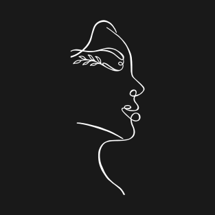 Line Art face of a woman - sensual T-Shirt