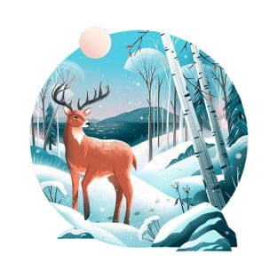 deer and scenery T-Shirt