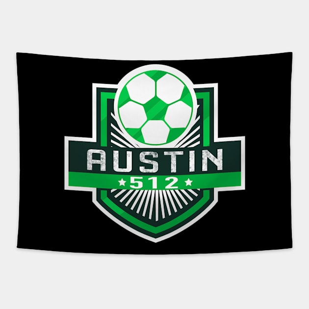 Austin soccer football jersey Tapestry by JayD World