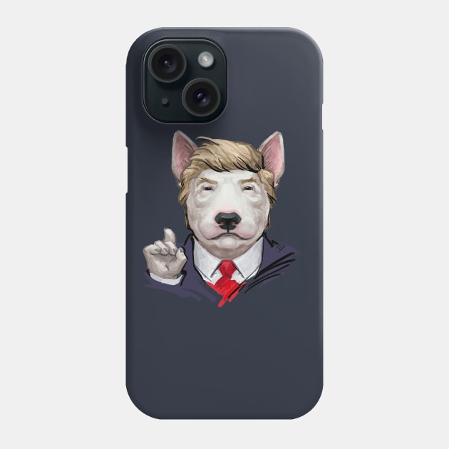 Trump the Bull Terrier Phone Case by stonemask