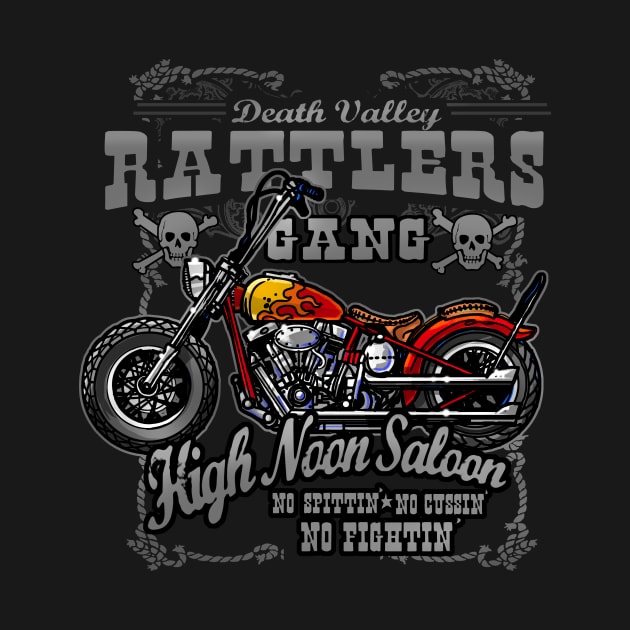 RATTLERS MOTORCYCLE GANG by teepublickalt69