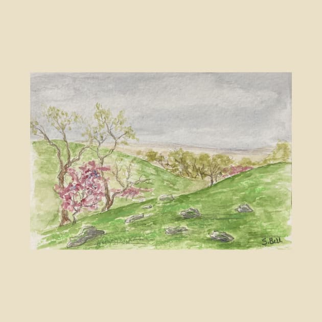 Redbud Field Watercolor by Gallery Digitals