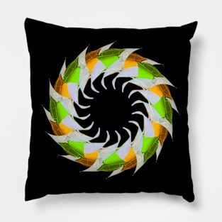 Gold and green mandala Pillow