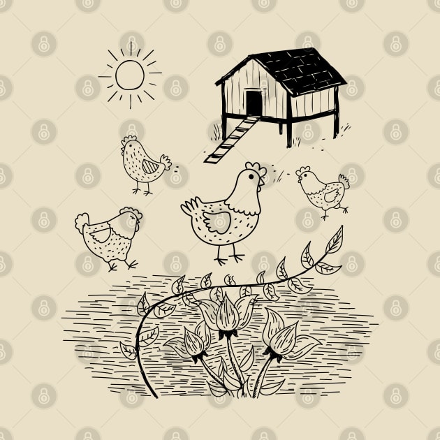 chicken coop art by ARTBYHM