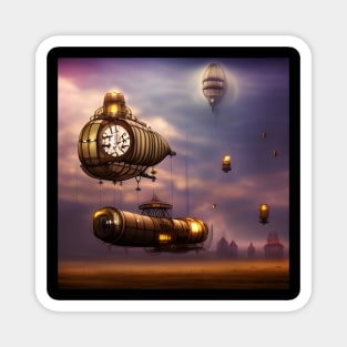 Steampunk airships Magnet