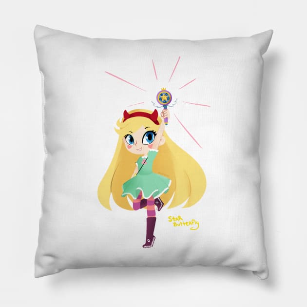 Star Butterfly Pillow by Gurinn