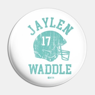 Jaylen Waddle Miami Helmet Font Pin