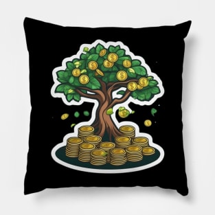 money grow on trees wealth growth Pillow