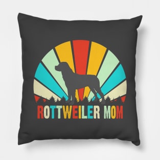 Mom and Rotweilier Dog Mom Pillow