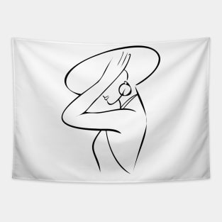 Beauty Body Line Art Tapestry