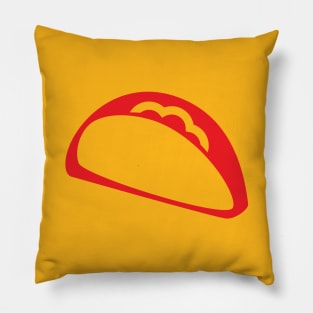 Taco, the Icon (Red) Pillow