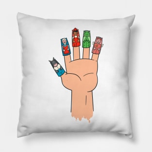 Finger Puppetsand drawn Pillow