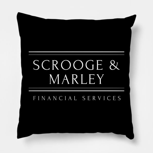 Scrooge & Marley Pillow by Christmas Clatter