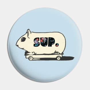 Sup gerbil on a skateboard text Pin