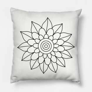 Harmonious Blossom - Mandala Flower Pillow