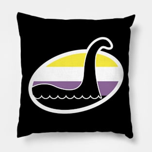 Nonbinary Nessie Cryptid Pride Pillow